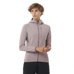 Світшот Salomon Essential Lightwarm FZ HD W - фіолетовий