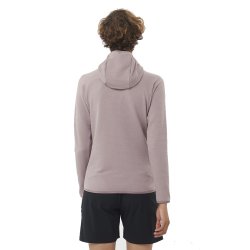 Світшот Salomon Essential Lightwarm FZ HD W - фіолетовий