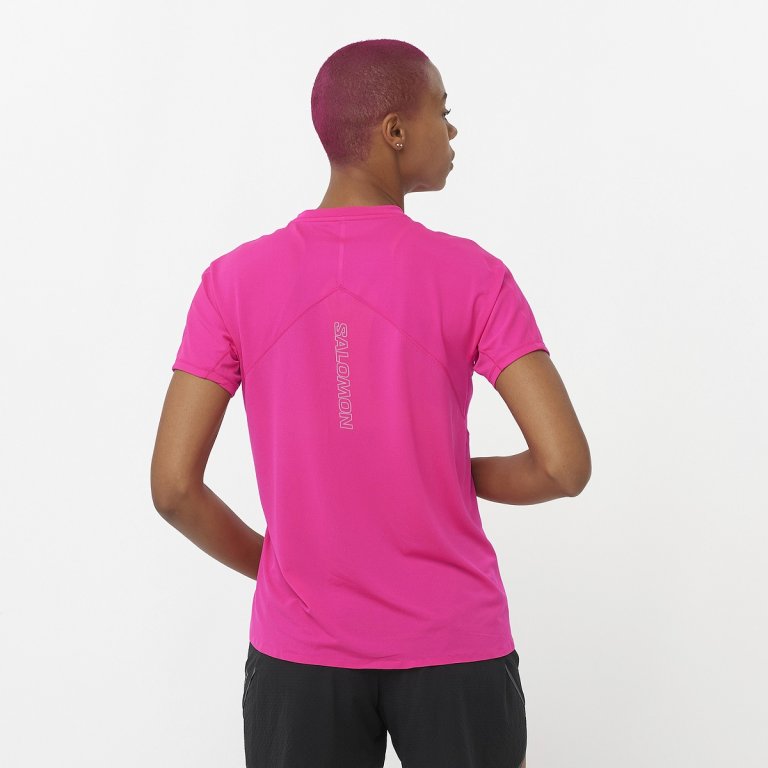 Футболка Salomon Sense Aero SS Tee W - рожевий