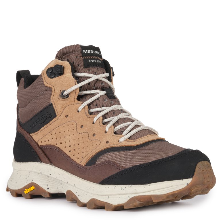 Взуття Merrell Speed Solo Mid WP M - бежеве / коричневе / чорне