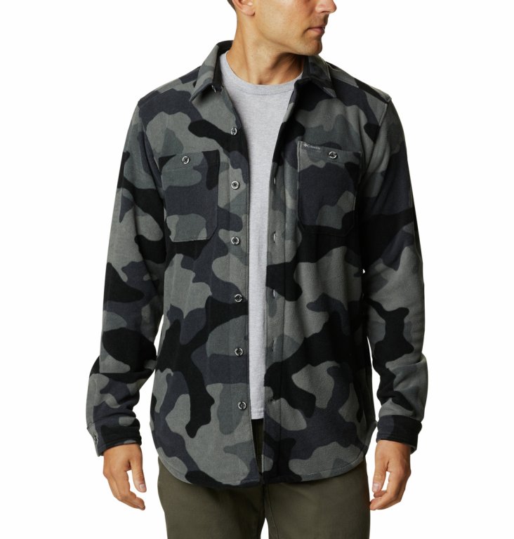 Сорочка Columbia Flare Gun™ Fleece Over Shirt M - сірий/чорний