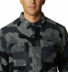 Сорочка Columbia Flare Gun™ Fleece Over Shirt M - сірий/чорний