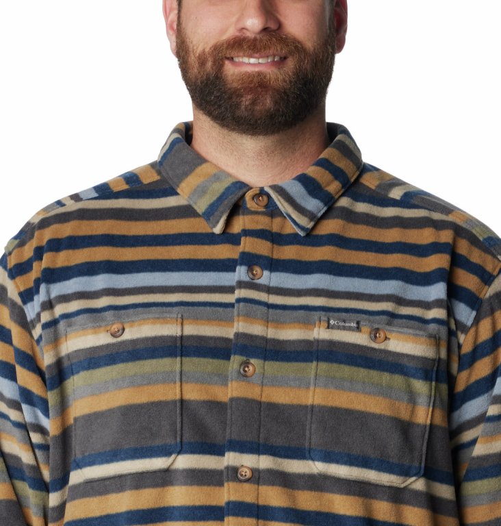 Сорочка Columbia Flare Gun™ Fleece Over Shirt M - коричневий/зелений/синій