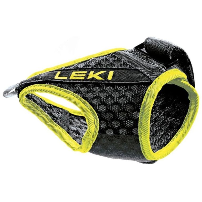 Pútka na palice Leki Shark Frame Strap Mesh - čierna/žltá S-M-L
