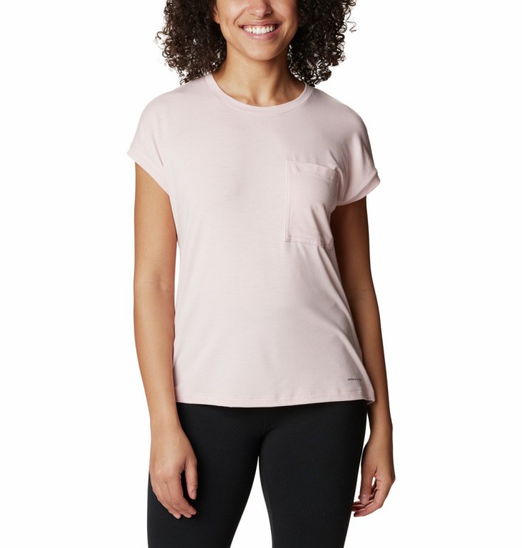Tričko Columbia Boundless Trek™ Short Sleeve Tee W - růžová