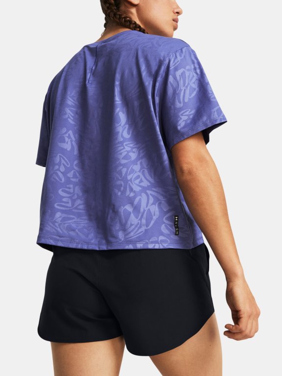 Футболка Under Armour Vanish Energy Emboss Crop SS W - фіолетова