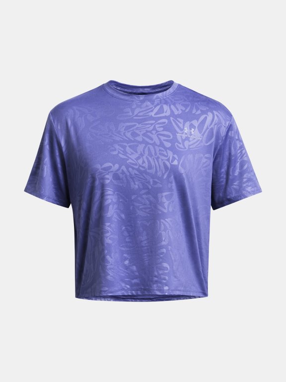 Футболка Under Armour Vanish Energy Emboss Crop SS W - фіолетова