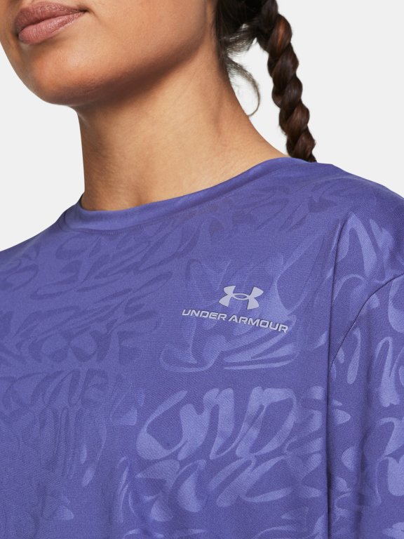 Футболка Under Armour Vanish Energy Emboss Crop SS W - фіолетова