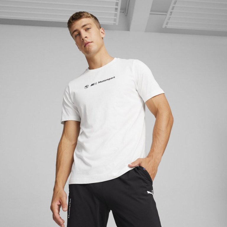 Футболка Puma BMW MMS Logo Graphic Tee M - біла