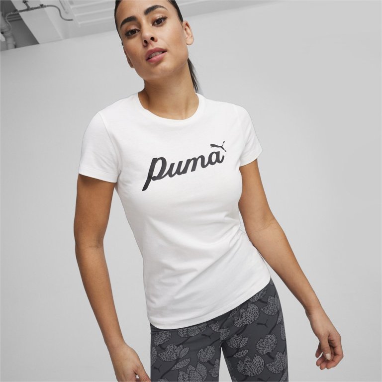 Футболка Puma ESS+ Script Tee W - білий