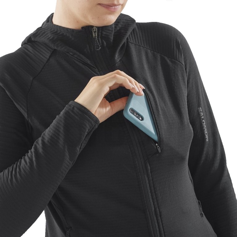 Світшот Salomon Essential Lightwarm FZ HD W - чорний