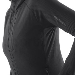 Світшот Salomon Essential Lightwarm FZ HD W - чорний