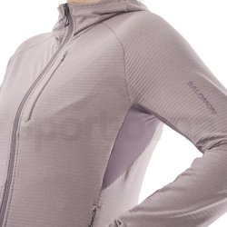 Світшот Salomon Essential Lightwarm FZ HD W - фіолетовий
