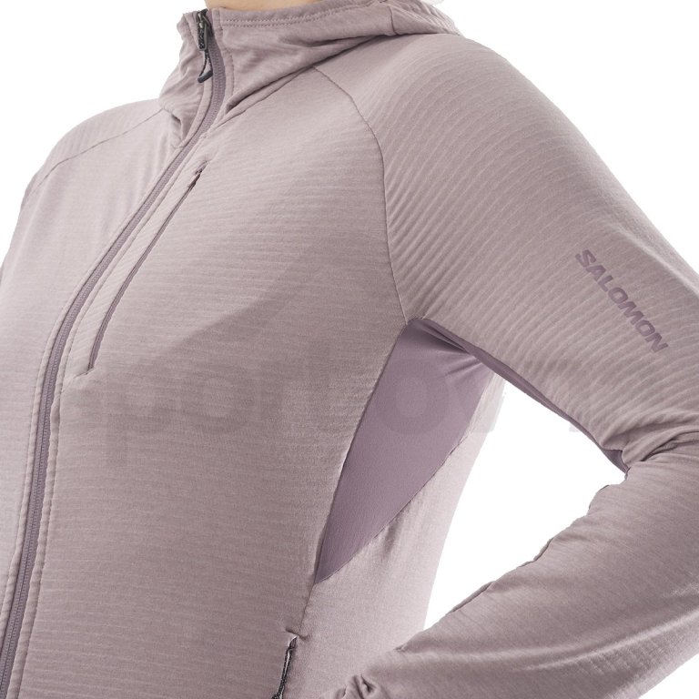 Світшот Salomon Essential Lightwarm FZ HD W - фіолетовий