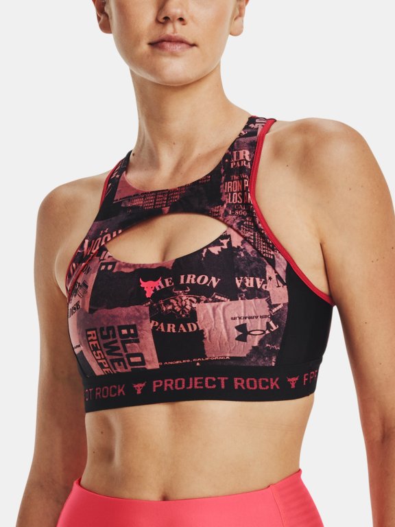 Бюстгальтер Under Armour UA Pjt Rck Csbk Bra Nov Prnt-PNK