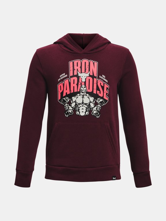 Світшот Under Armour UA Project Rock Hm Gym Rvl Hdy J - червоний