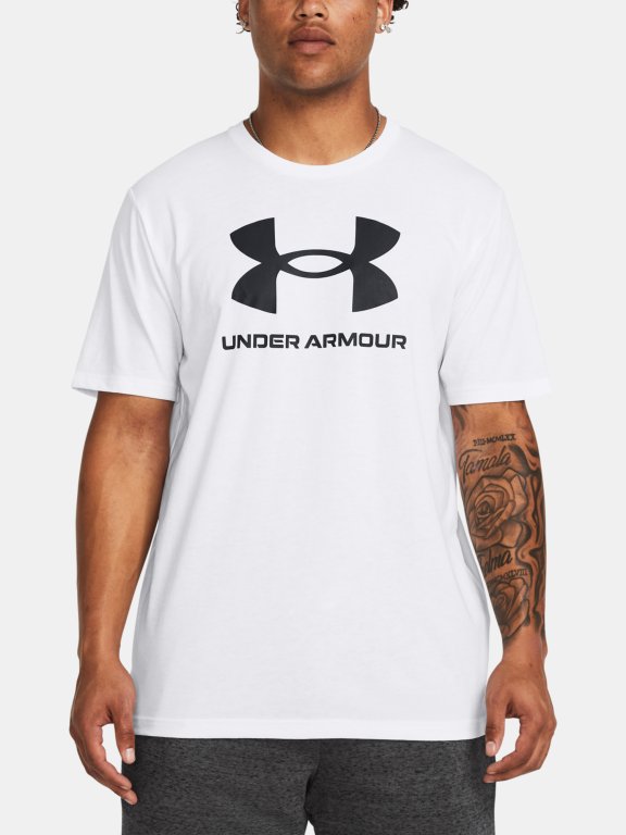Футболка Under Armour UA SPORTSTYLE LOGO UPDATE SS-WHT