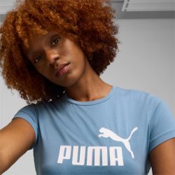 Футболка Puma ESS Logo Tee W - синя