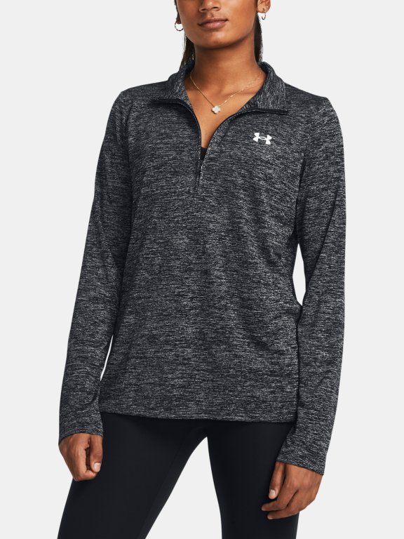 Футболка Under Armour Tech 1/2 Zip- Twist-BLK