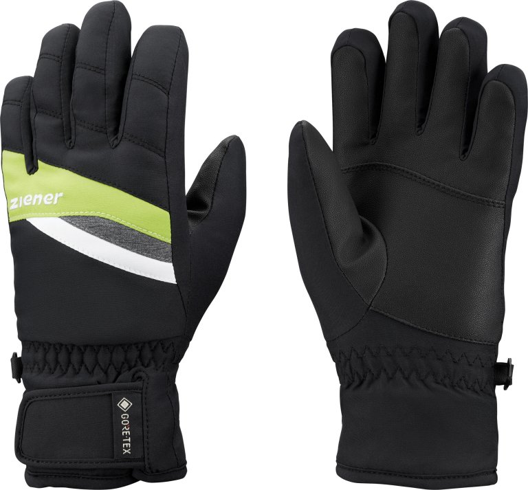 Rukavice Ziener Kasberg J GTX - černá/zelená