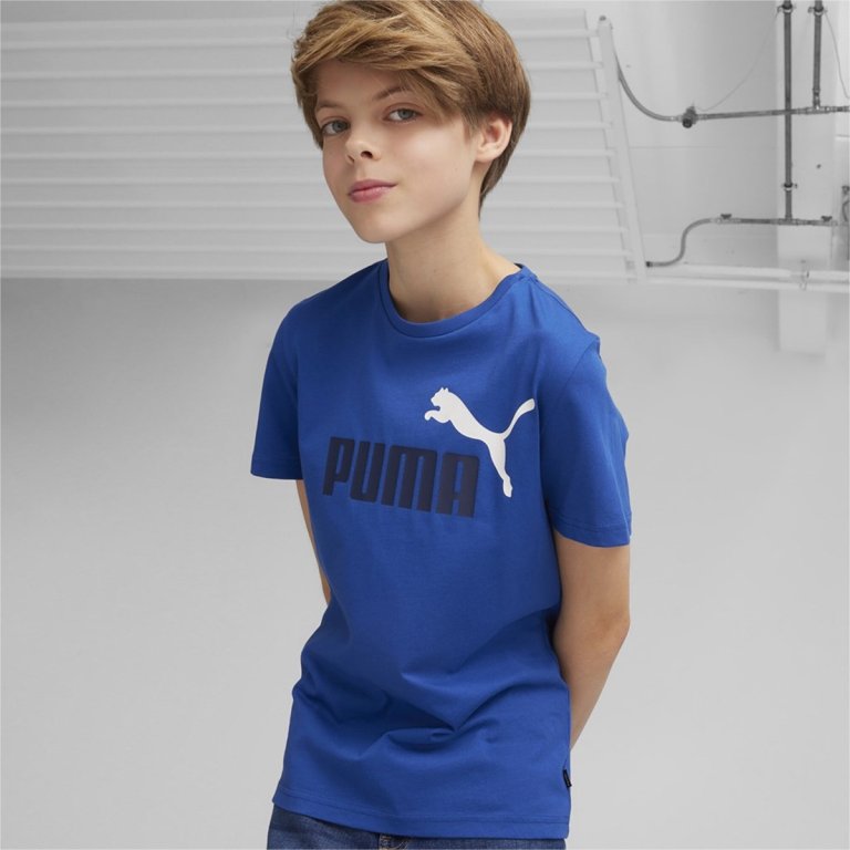 Футболка Puma ESS+ 2 Col Logo Tee J - синій
