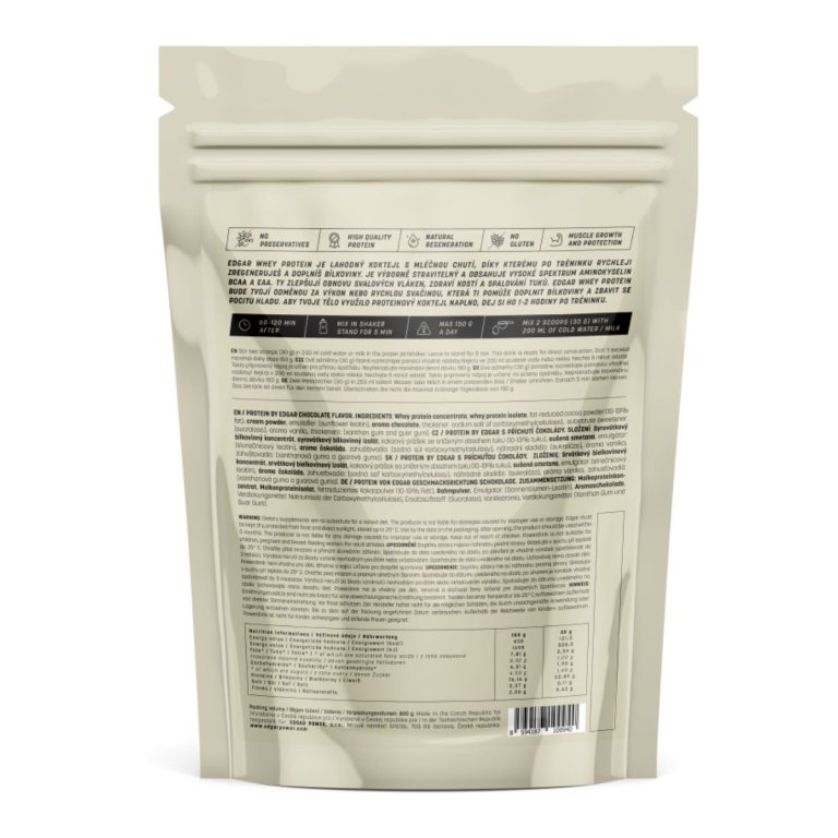 Edgar Whey Protein 800 g - čokoláda