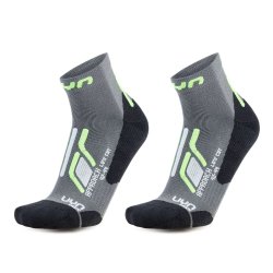 Шкарпетки UYN Trekking Approach Low Cut 2prs Pack M - сірий/зелений