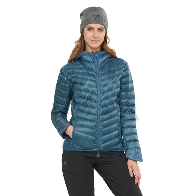 Куртка Salomon OUTLINE DOWN HOODIE W - синій