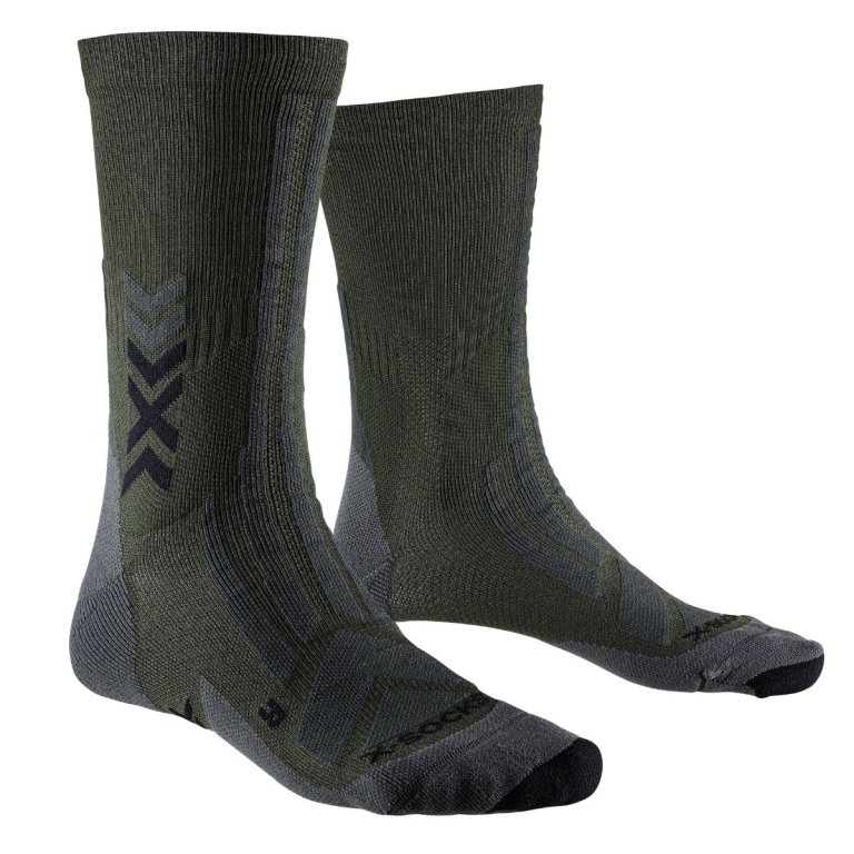 Шкарпетки X-Bionic Hike Discover Crew Socks - зелений/чорний