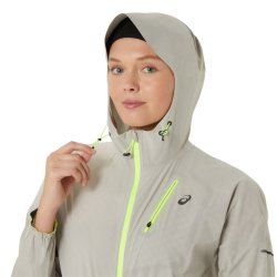 Bunda Asics Fujitrail Waterproof Jacket W - béžová