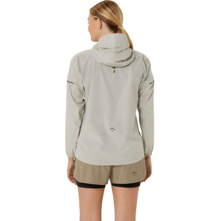 Bunda Asics Fujitrail Waterproof Jacket W - béžová