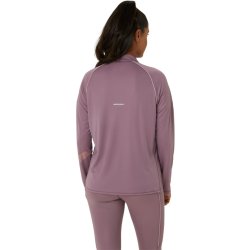 Футболка Asics Icon 1/2 Zip LS Top W - фіолетова
