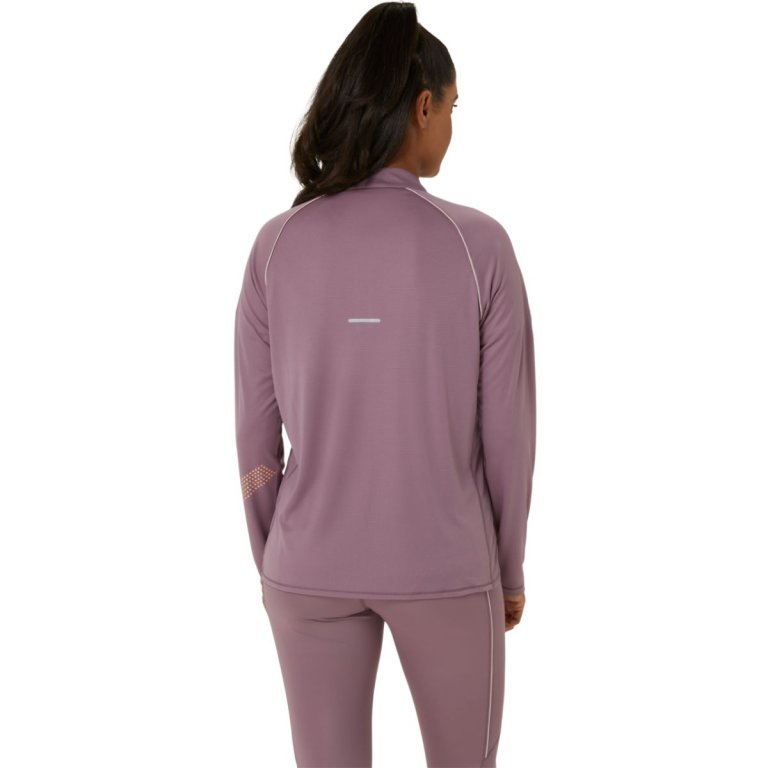 Футболка Asics Icon 1/2 Zip LS Top W - фіолетова