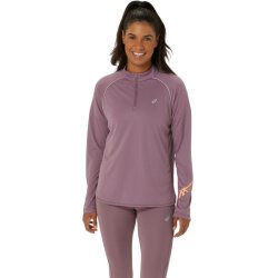 Футболка Asics Icon 1/2 Zip LS Top W - фіолетова