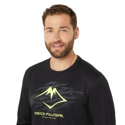 Футболка Asics Fujitrail Logo LS Top M - чорна