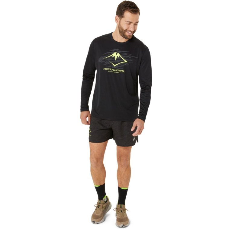 Футболка Asics Fujitrail Logo LS Top M - чорна