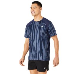 Футболка Asics Road All Over Print SS Top M - синя