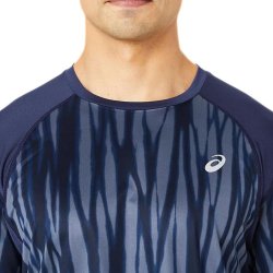 Футболка Asics Road All Over Print SS Top M - синя