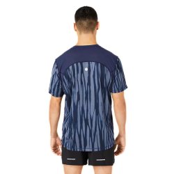 Футболка Asics Road All Over Print SS Top M - синя