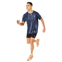 Футболка Asics Road All Over Print SS Top M - синя