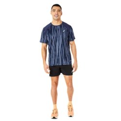 Футболка Asics Road All Over Print SS Top M - синя