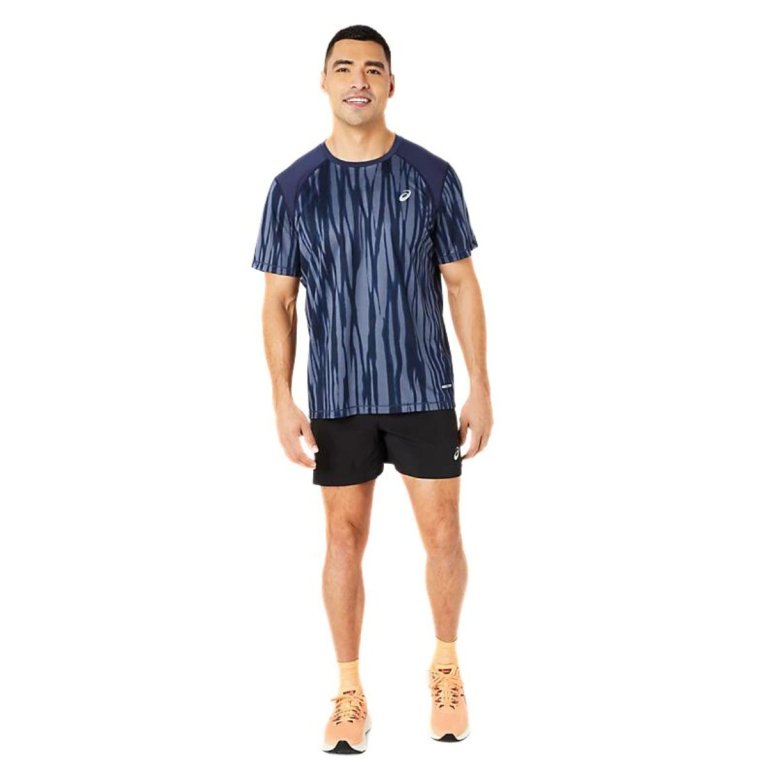 Футболка Asics Road All Over Print SS Top M - синя