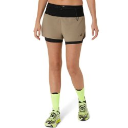Шорти Asics Fujitrail 2-N-1 Short W - коричневий / чорний