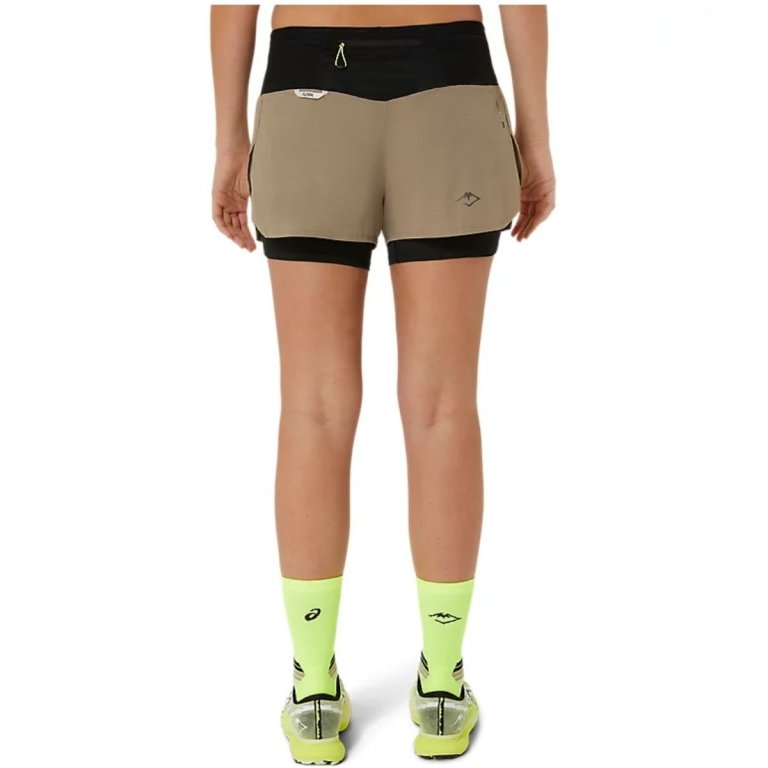 Шорти Asics Fujitrail 2-N-1 Short W - коричневий / чорний