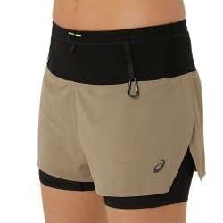 Шорти Asics Fujitrail 2-N-1 Short W - коричневий / чорний