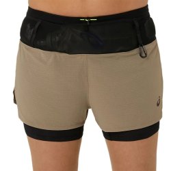 Шорти Asics Fujitrail 2-N-1 Short W - коричневий / чорний