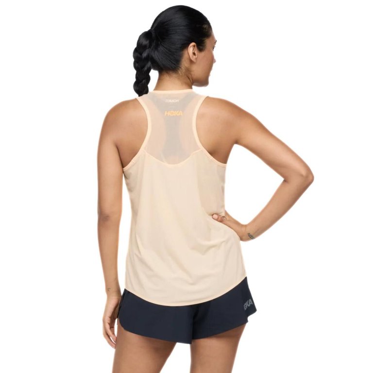 Майка Hoka Airolite Run Tank W - бежева