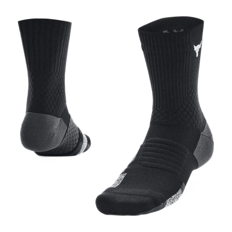 Шкарпетки середні Under Armour UA Project Rock AD Playmaker 1pk Mid Socks - чорні