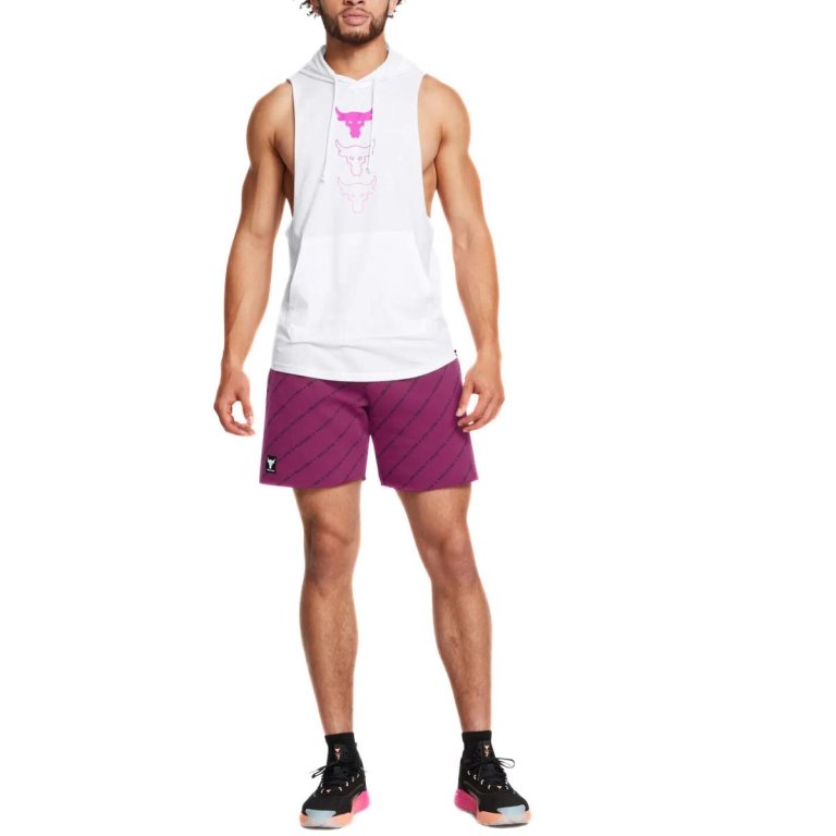 Шорти Under Armour Project Rock Icon Fleece Short Pt Badge Of Honor M - фіолетовий