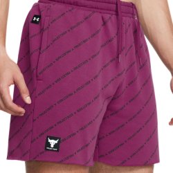 Шорти Under Armour Project Rock Icon Fleece Short Pt Badge Of Honor M - фіолетовий